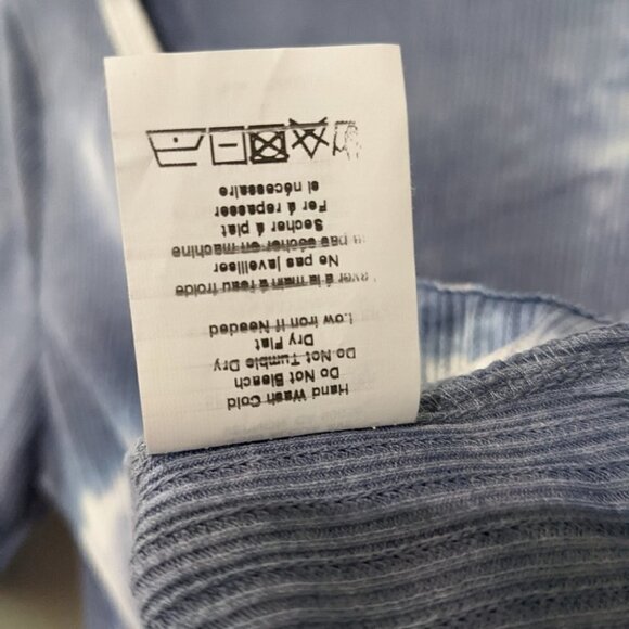 New Nordstrom All In Favor | Marled Tie Dye Rib Top in Denim - Picture 5 of 6